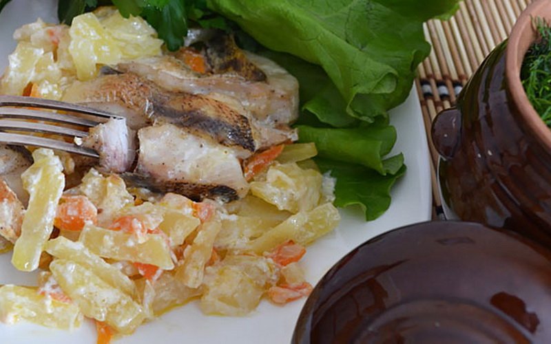 Рецепты рыбы, приготовленной в горшочках с овощами фото