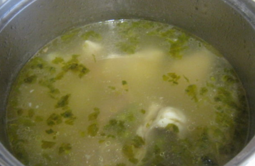 Рисовый суп из говядины с горошком 