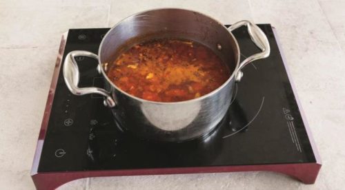 Зимний томатный суп с кускусом и говядиной