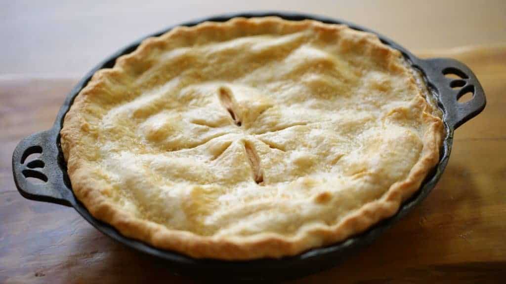 Overhead shot of the best apple pie recipe