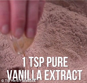 No dairy in sight: White vinegar, vanilla extract and vegetable oil are added to the dry mixture