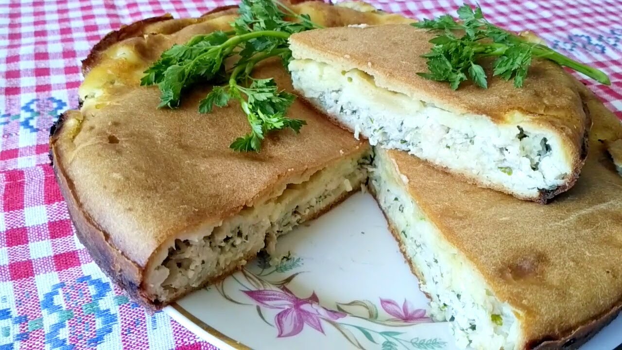 Пирог на кефире с фаршем и картошкой в духовке пошаговый рецепт с фото