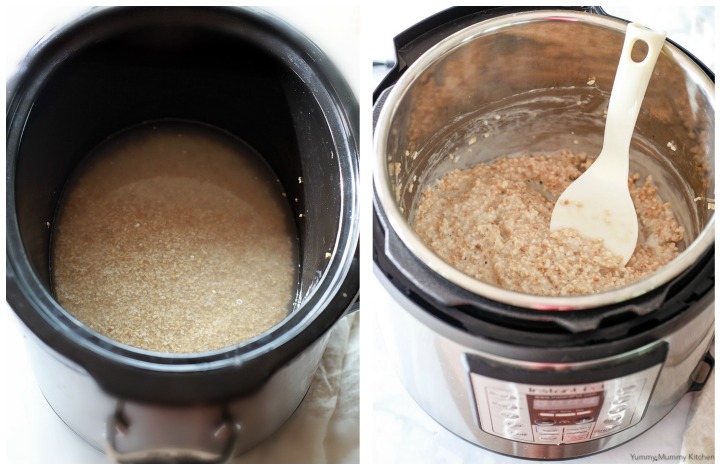 Steel cut oats are so easy to make in the slow cooker crock pot or Instant Pot pressure cooker. 