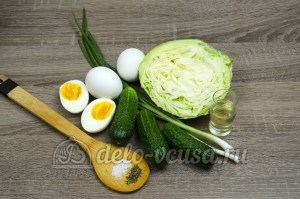 Салат из капусты с огурцами: Ингредиенты