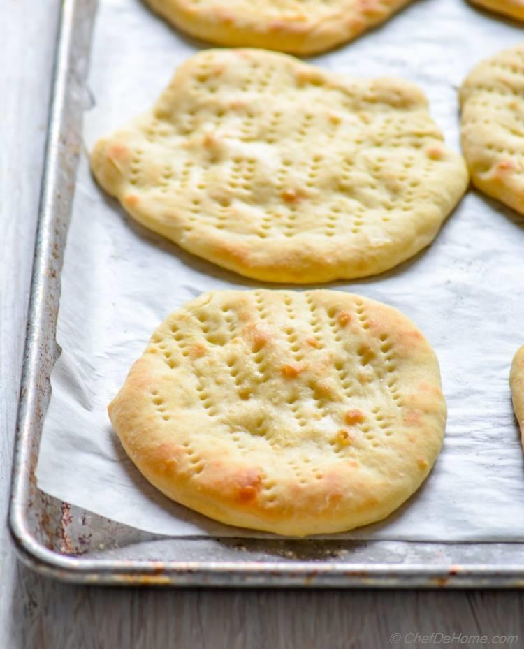 Oven Bake Soft Naans for Naan-wich or a for an Indian dinner at home