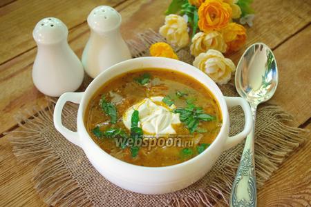 Фото рецепта Чехословацкий суп с жареной капустой