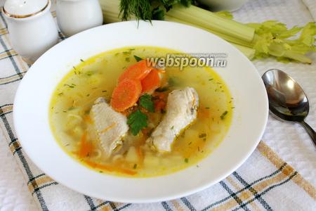 Фото рецепта Лёгкий суп с куриными крылышками