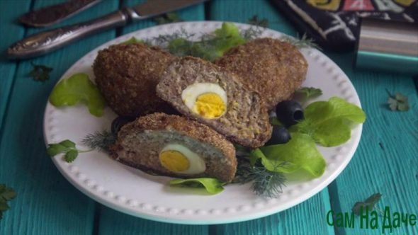 Зразы мясные с яйцом и луком