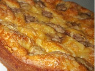 заливной пирог с фрикадельками, рецепт с сыром в духовке