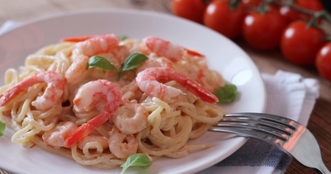 Паста с креветками в сливочном соусе - самые вкусные рецепты макарон по-итальянски