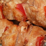 Шашлык из индейки с перцем в кефирном маринаде