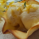 Мороженое с лимонным курдом в хрустящих стаканчиках