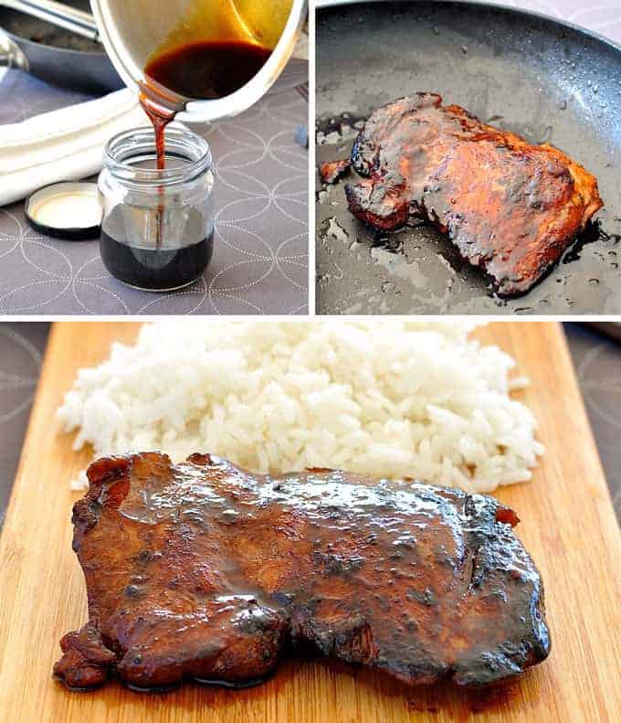 Only 4 ingredients, so easy and fast to make and the flavour infuses into the meat better than bottled sauce! #grill #Japanese #marinate