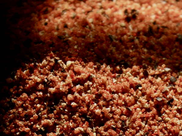 View of Colorful Dry Rub, Highlighting Its Grainy Texture Dry Rub Made For Chicken, Up Close and Personal!