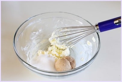 Eggless Chocolate Chip Cookies (BEST Eggless Cookies) add sugar to creamed butter